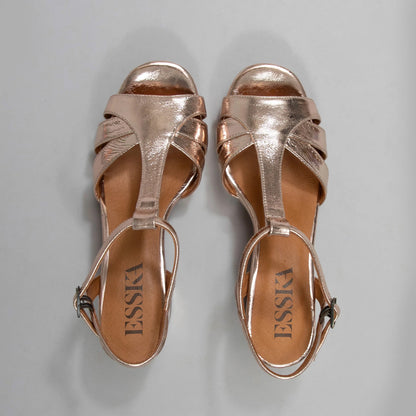 Esska Vegan Leather Champagne Charlie Sandal