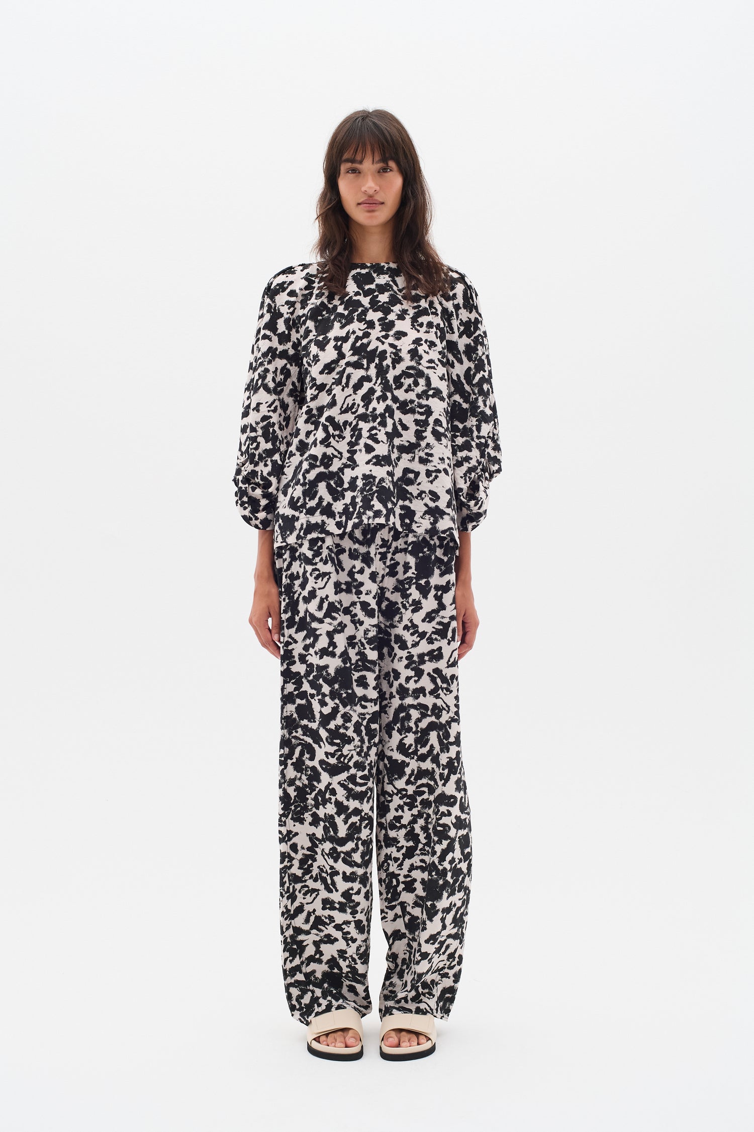 InWear Faye IW Printed Top in Black Shadow
