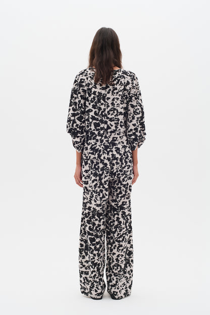 InWear Faye IW Printed Top in Black Shadow