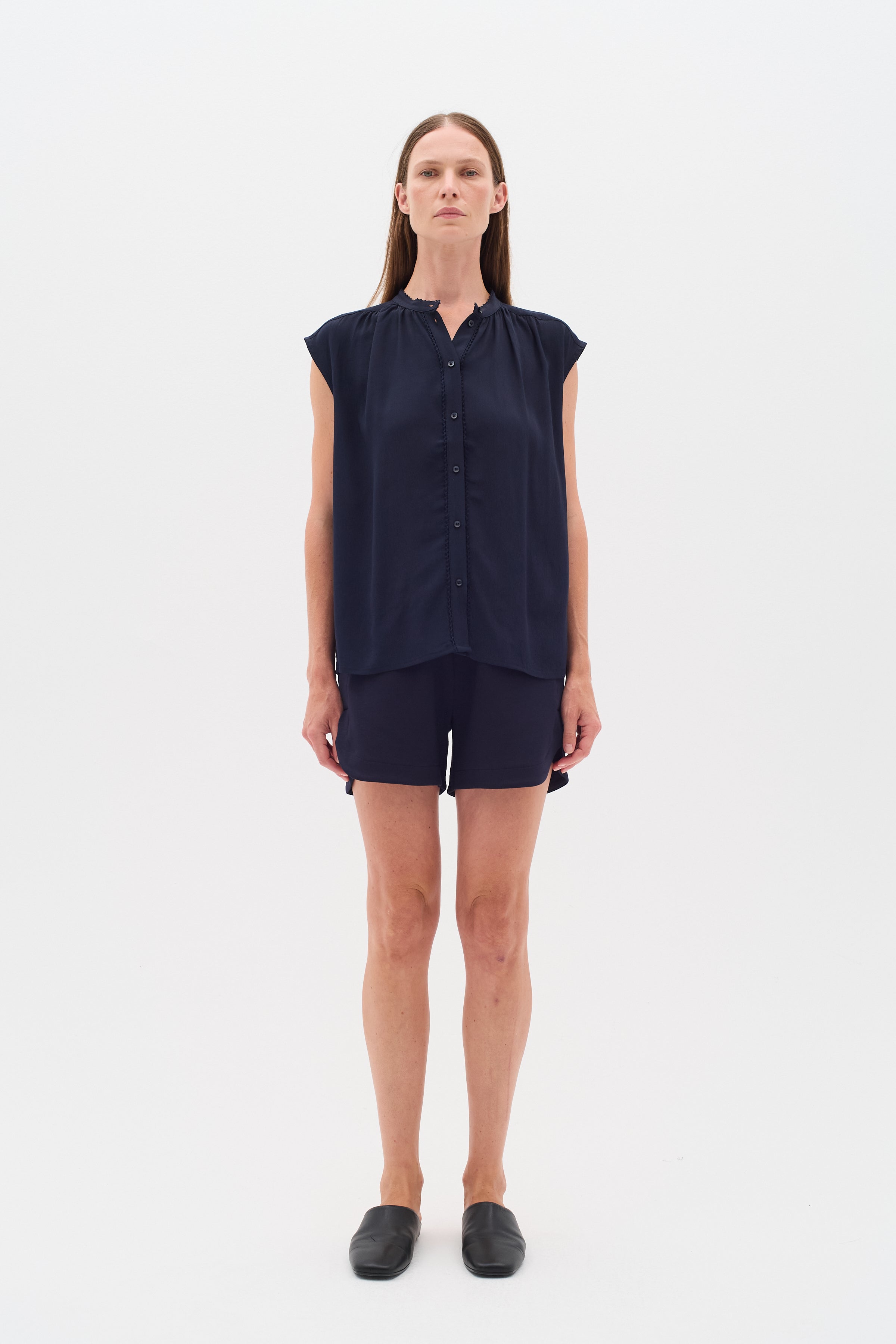 InWear Fallon Top in Marine Navy Blue