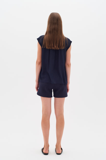 InWear Fallon Top in Marine Navy Blue