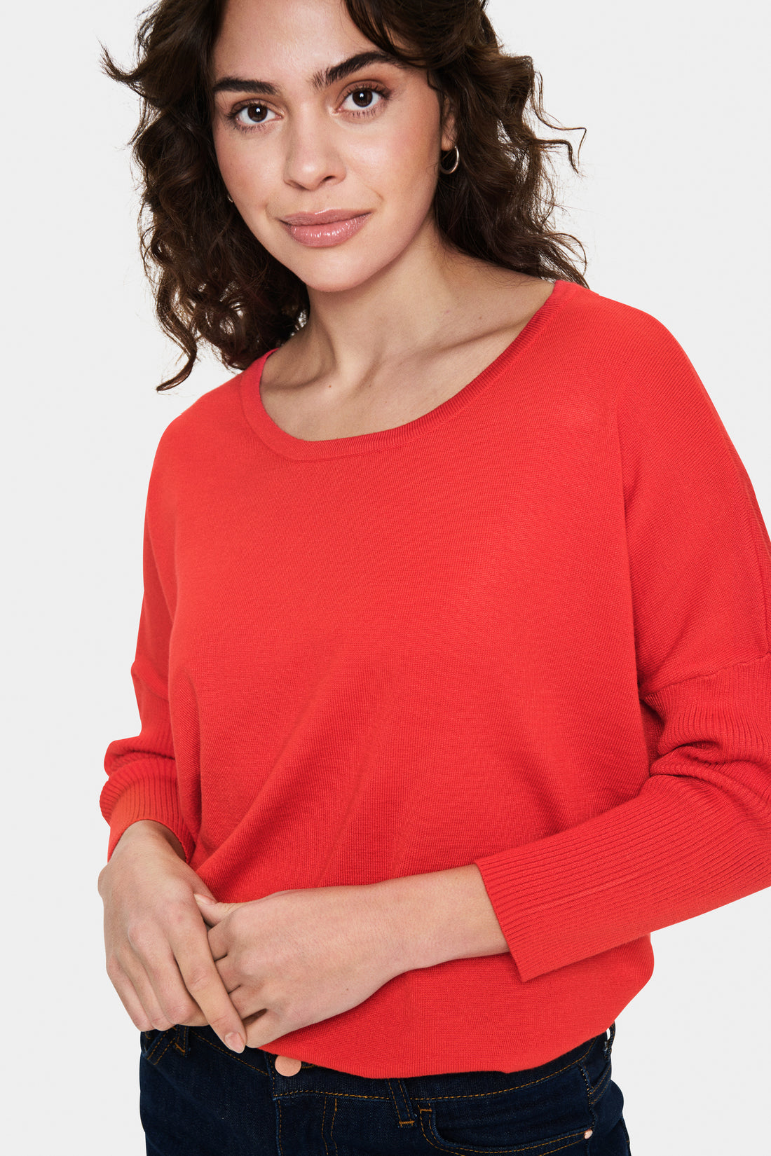 Saint Tropez Mila Pullover in Flame Red