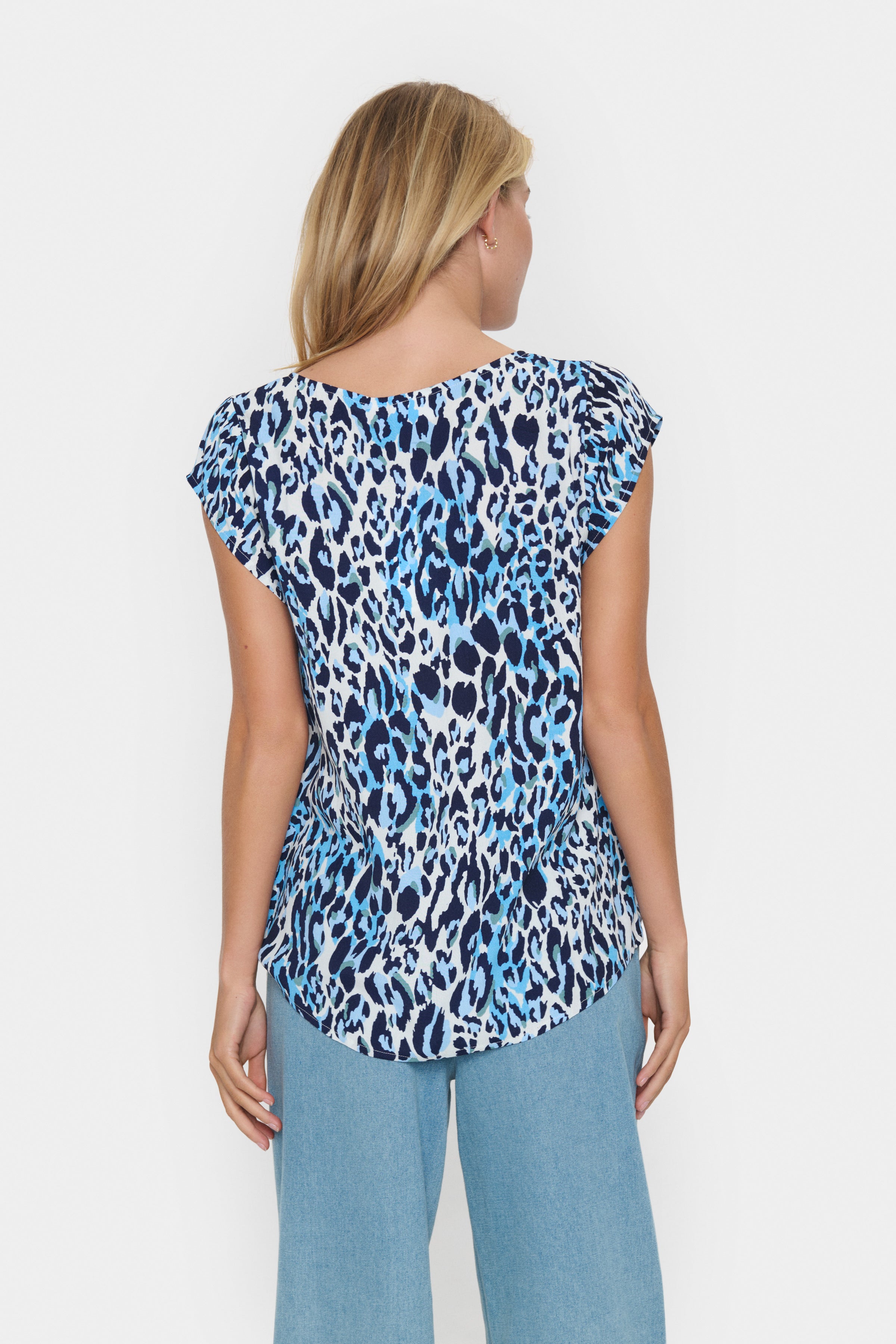 Saint Tropez Blanca Adele Top in Blue Animal