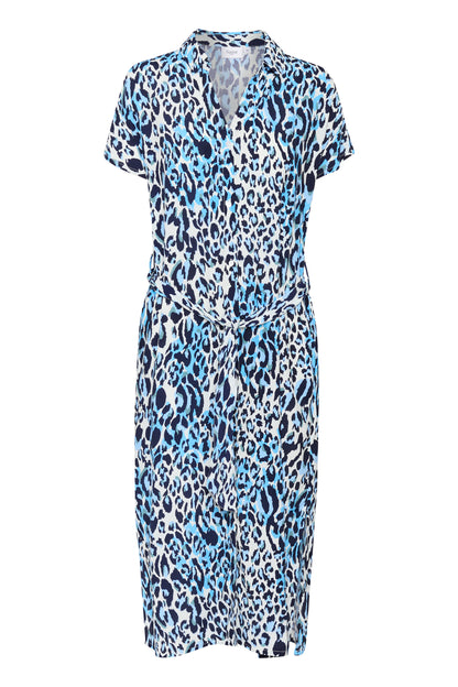 Saint Tropez Blanca Dress in Blue Animal