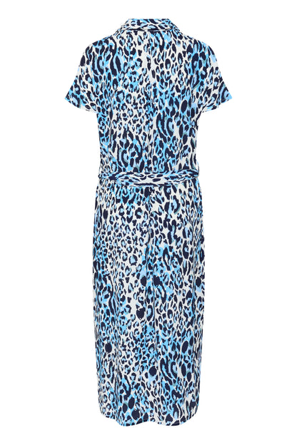 Saint Tropez Blanca Dress in Blue Animal