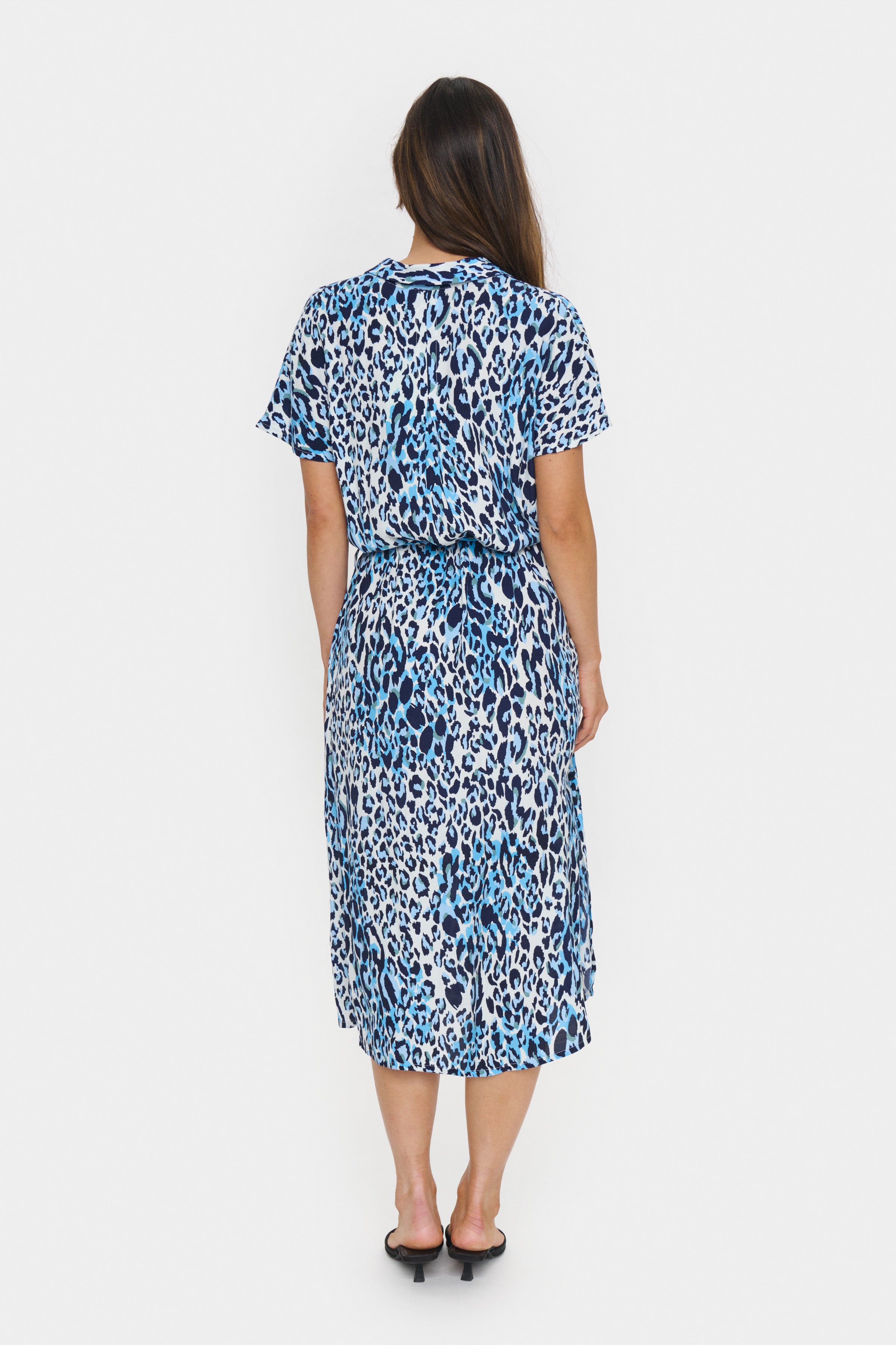 Saint Tropez Blanca Dress in Blue Animal