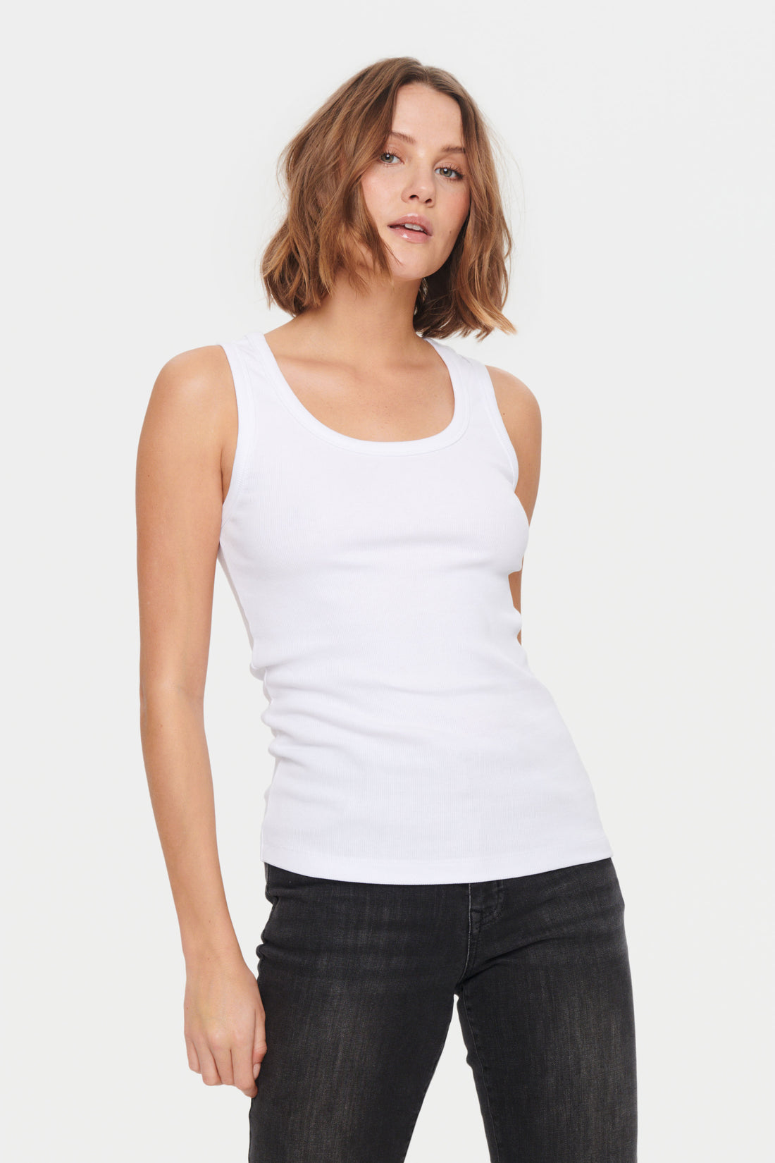 Saint Tropez Aster Tank Top in Bright White