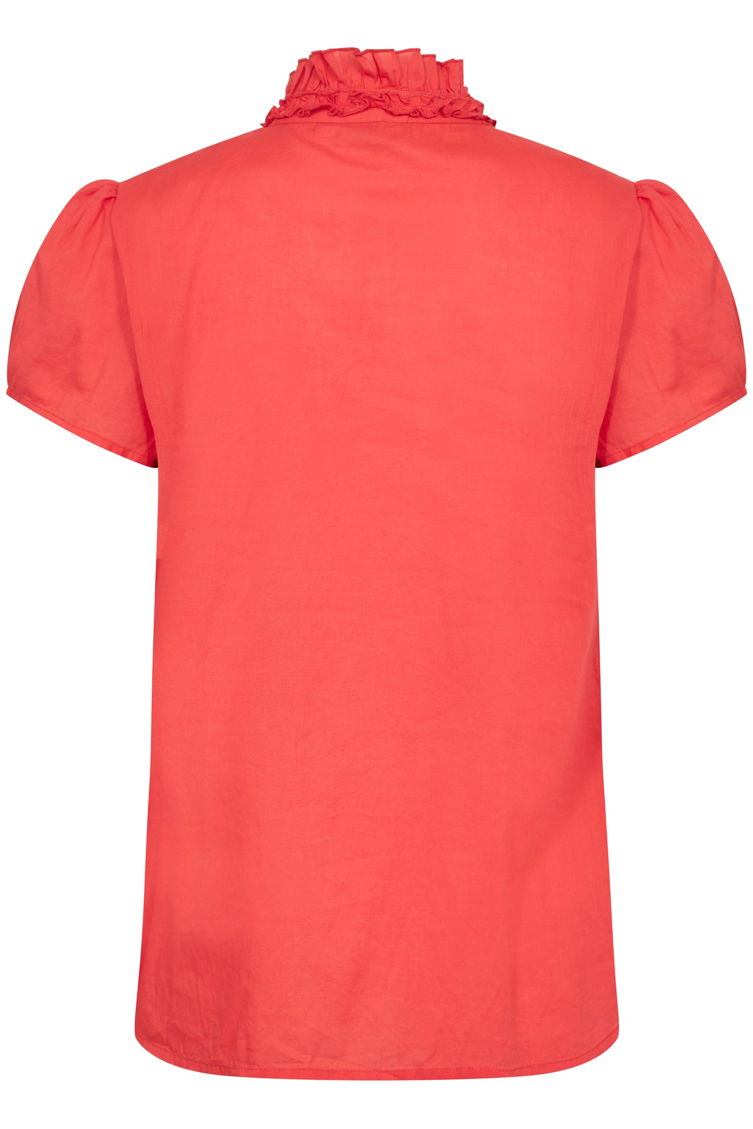 Saint Tropez Tilli Ruffle Shirt in Flame Scarlet