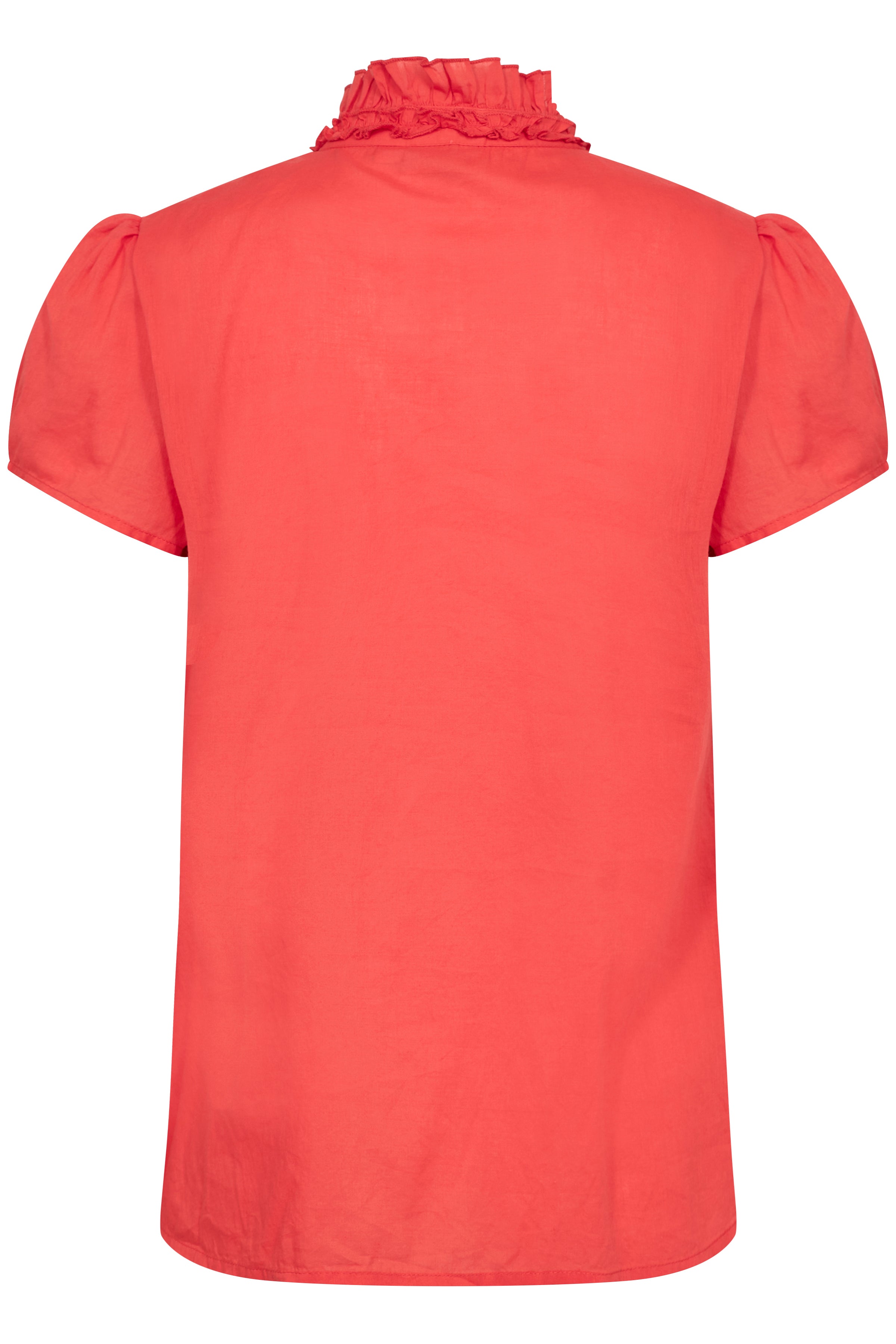 Saint Tropez Tilli Ruffle Shirt in Flame Scarlet
