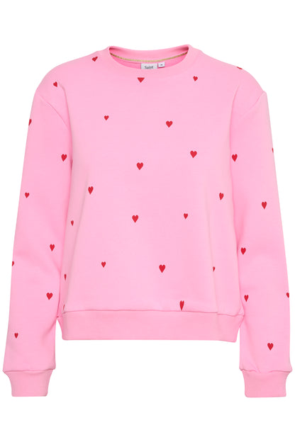 Saint Tropez Dagna Sweatshirt Bonbon Pink Hearts