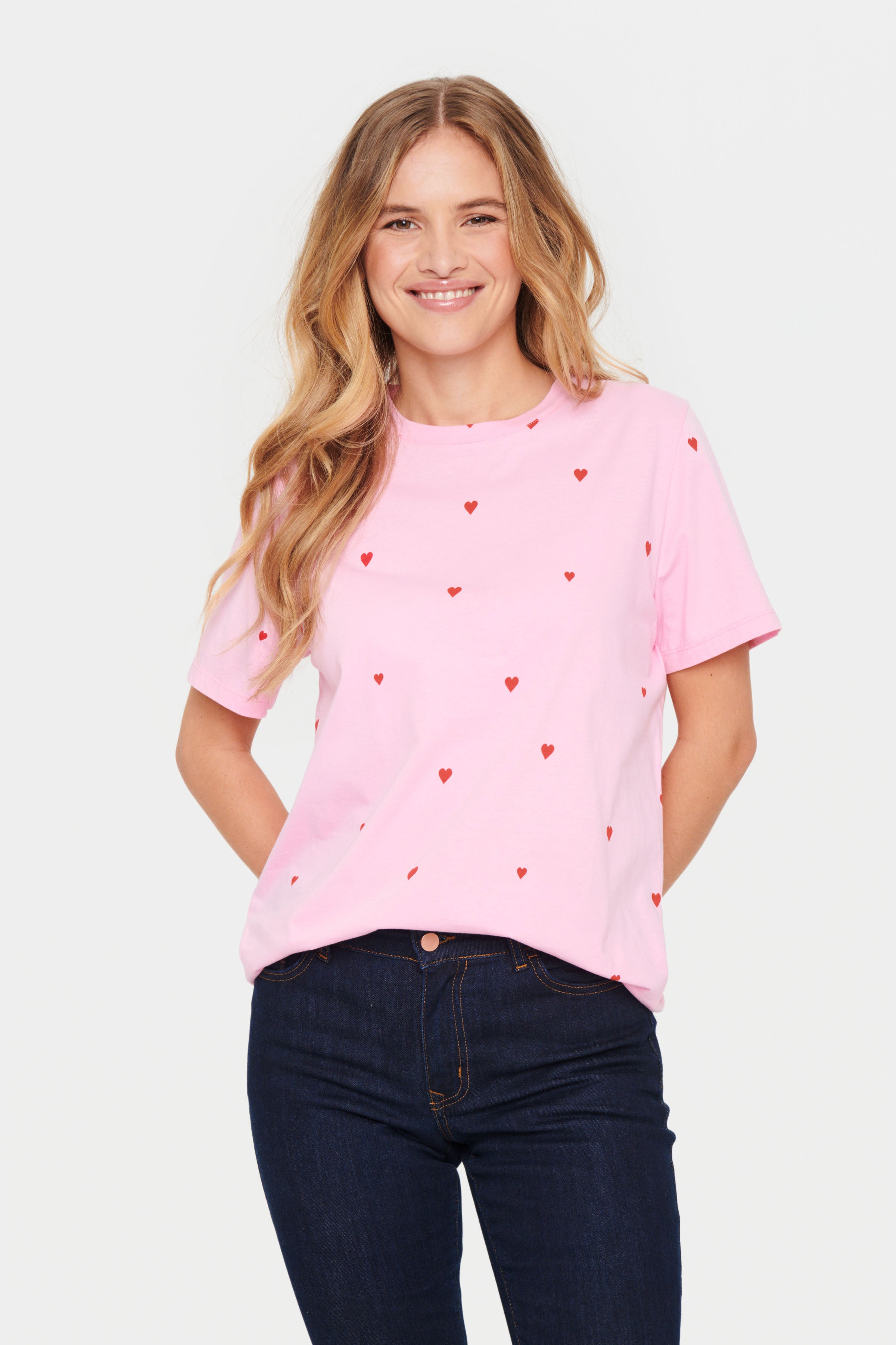 Saint Tropez Dagni T-Shirt Bonbon Pink Hearts
