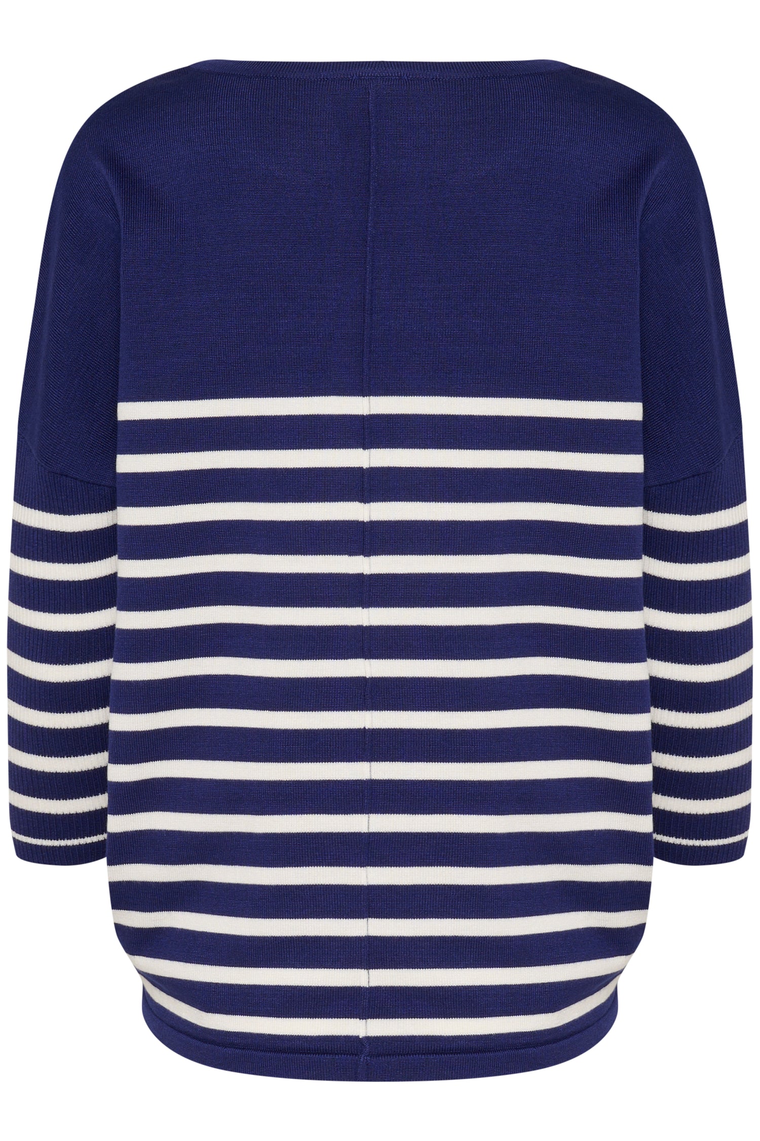 Saint Tropez Wide Neck Striped Pullover in Midnight Sail