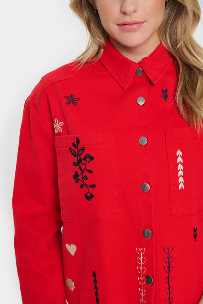 Saint Jean Jacket in Flame Scarlet