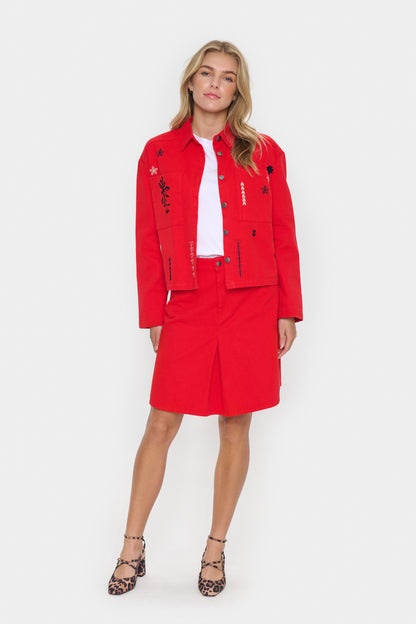 Saint Jean Jacket in Flame Scarlet