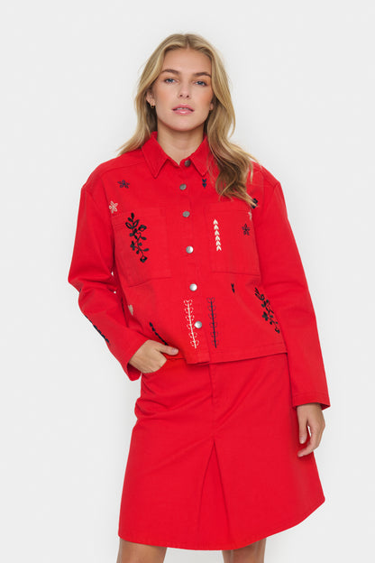 Saint Jean Jacket in Flame Scarlet