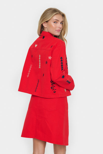 Saint Jean Jacket in Flame Scarlet
