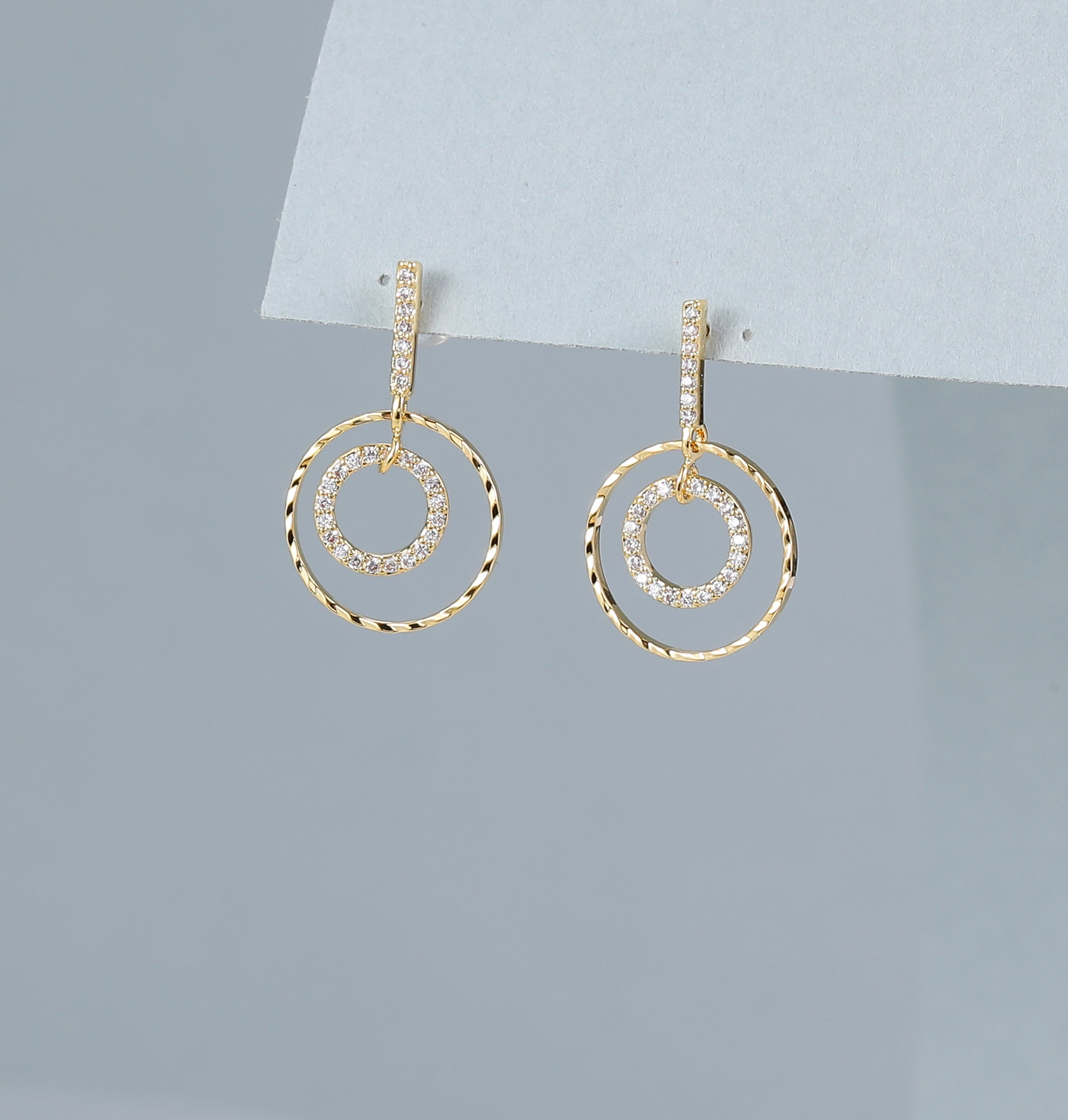 Sparkle Drop Earrings - Gold