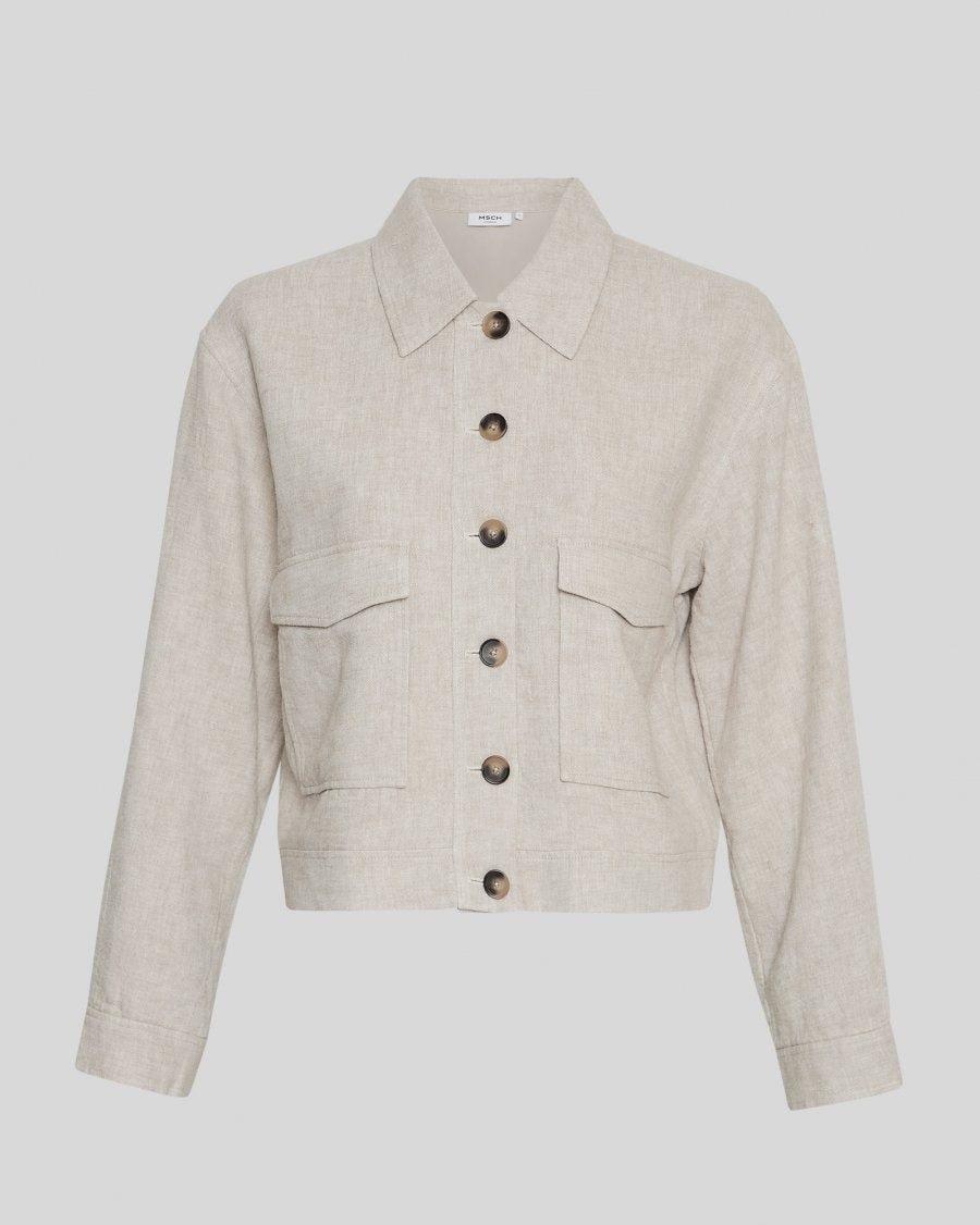 MSCH Jovene Ginia Linen Mix Jacket in Sand