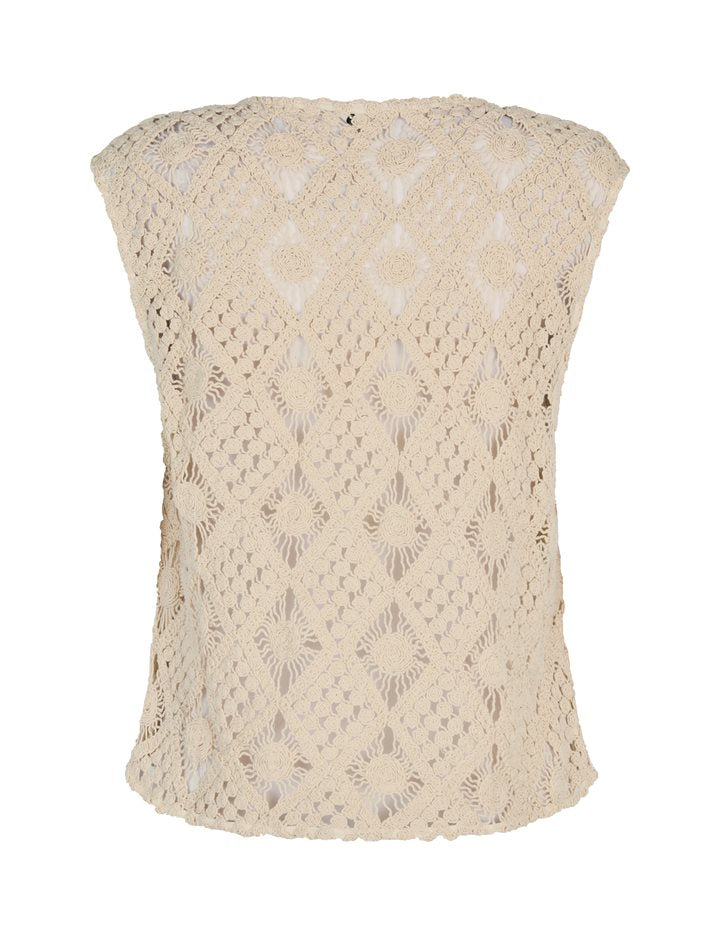 MbyM Pacha Avanna Crochet Top in Sugar