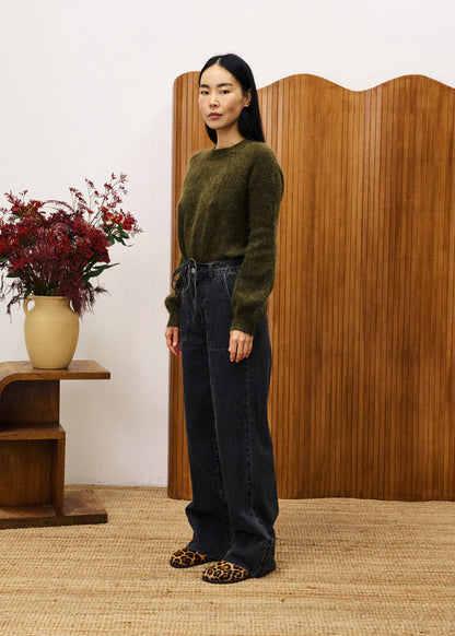 FRNCH Peony Wool Mix Knit in Kaki