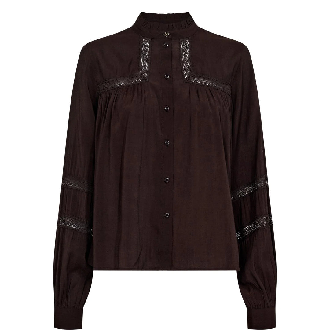 Numph Rika Shirt in Black Coffee