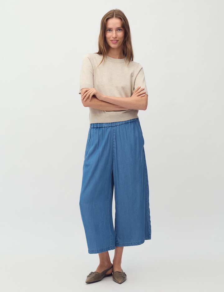 MbyM Talvi Anjelica Culotte Trousers in Mid Vintage Wash
