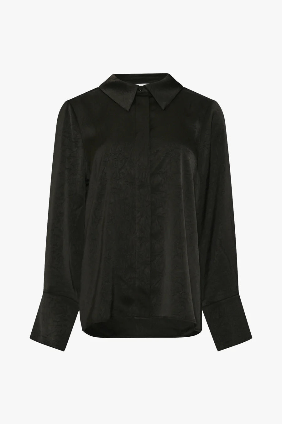 Kayson Black Satin Feel Shirt