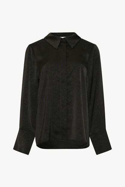 Kayson Black Satin Feel Shirt