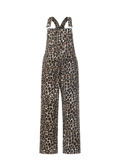 Frnch Morninga Denim Jumpsuit in Leopard