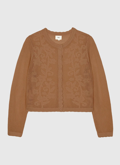 ANGE NANITA Cardigan in Toffee