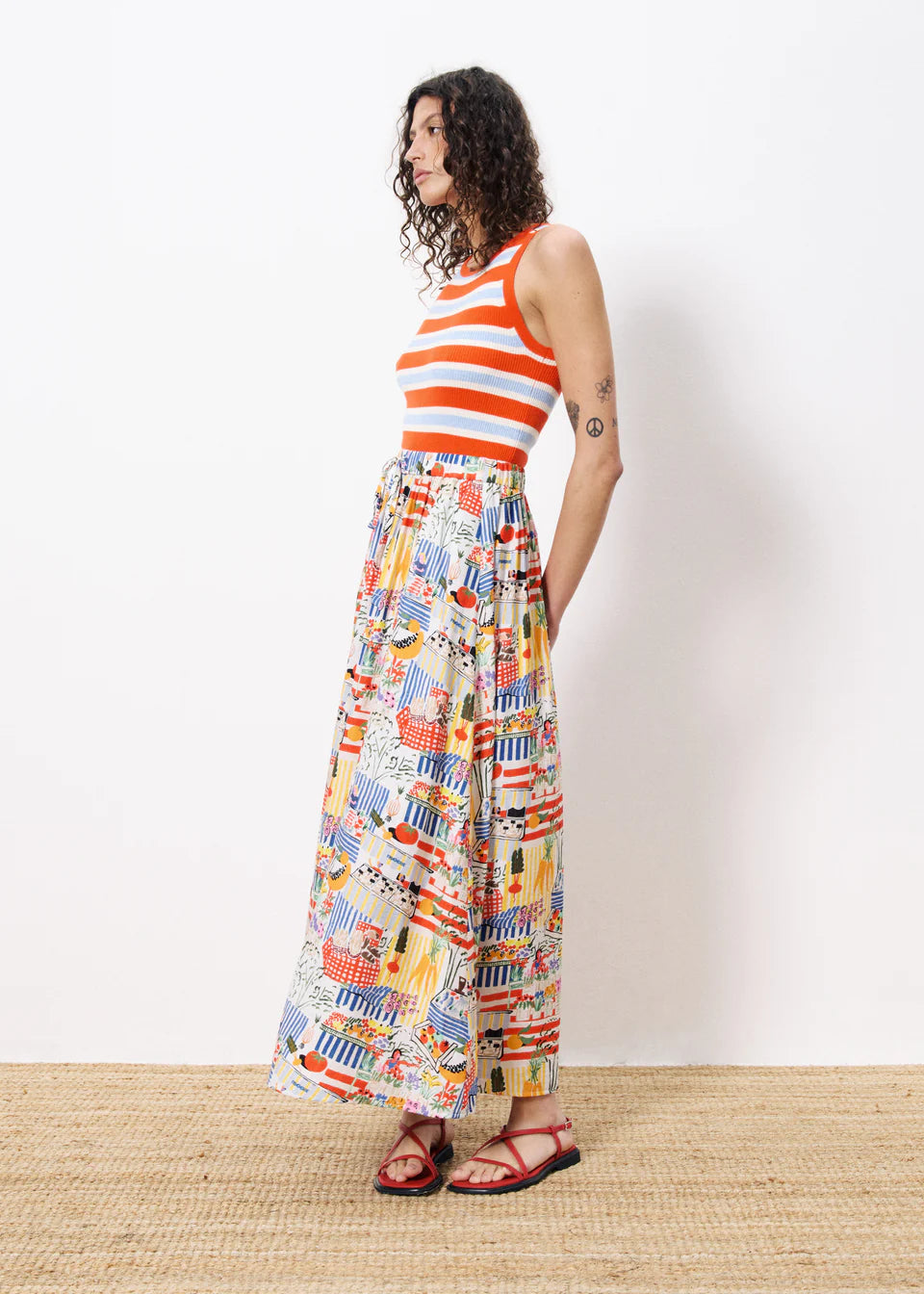 Frnch Liliane Skirt in Marche Blanc