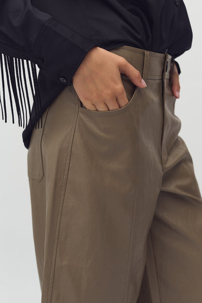 MbyM Crincle Trouser Culotte in Brindle Sand