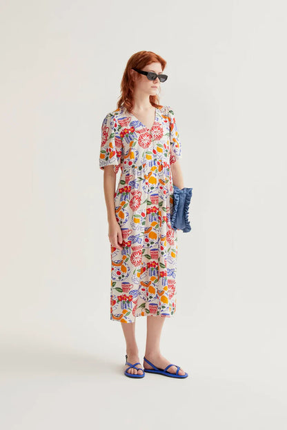 Lush print midi dress