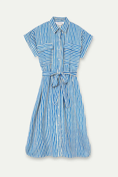 Lavagna Blue print midi dress