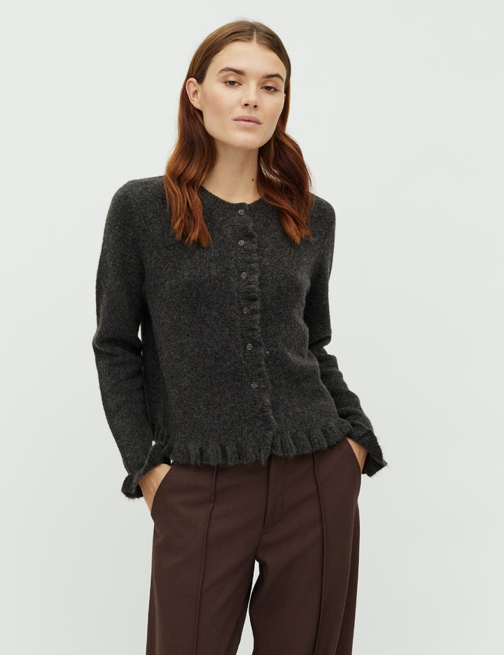MbyM Charcolel Frill Cardigan