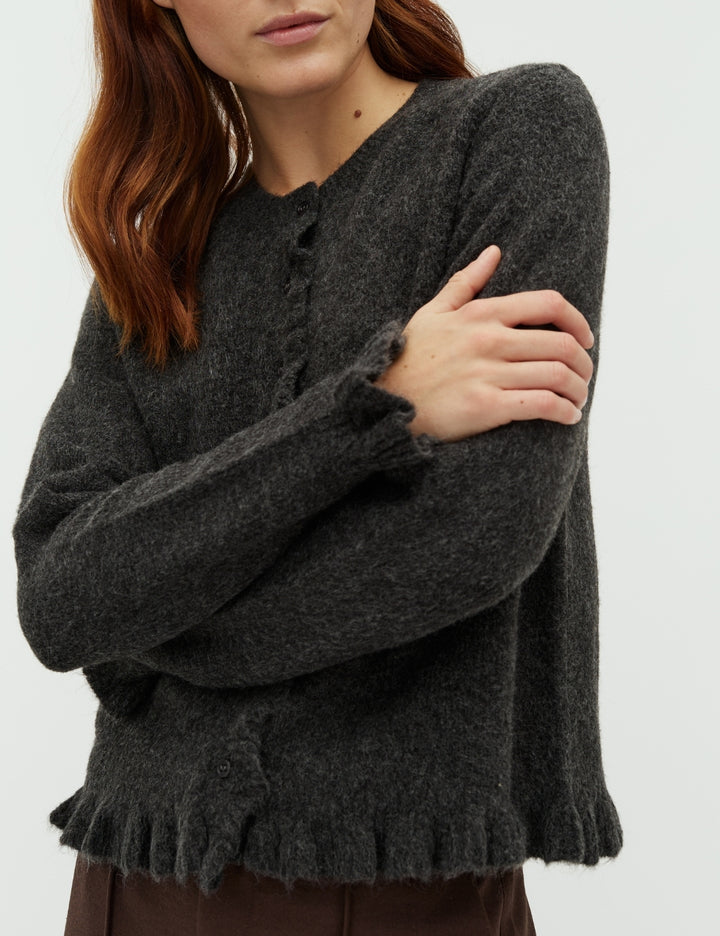 MbyM Charcolel Frill Cardigan