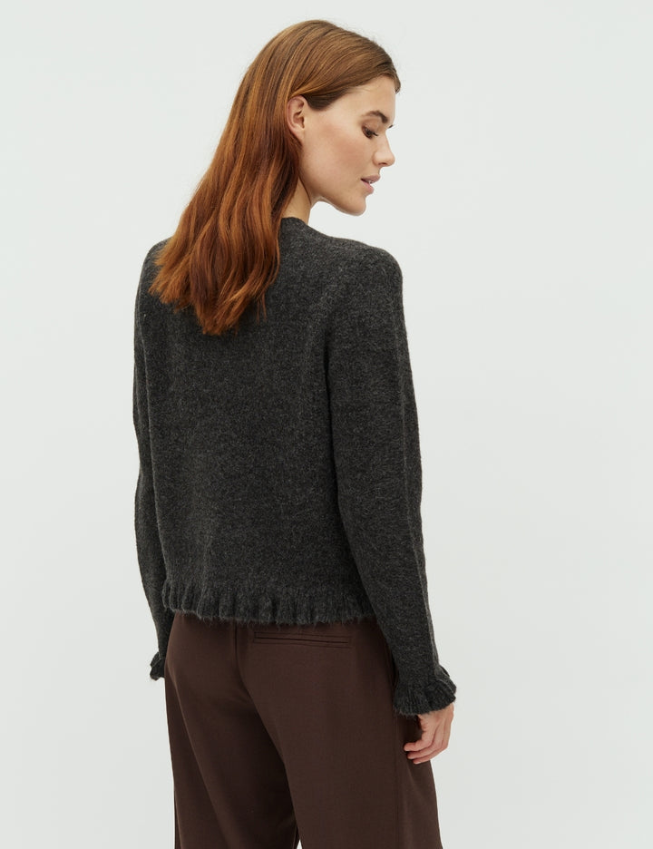 MbyM Charcolel Frill Cardigan