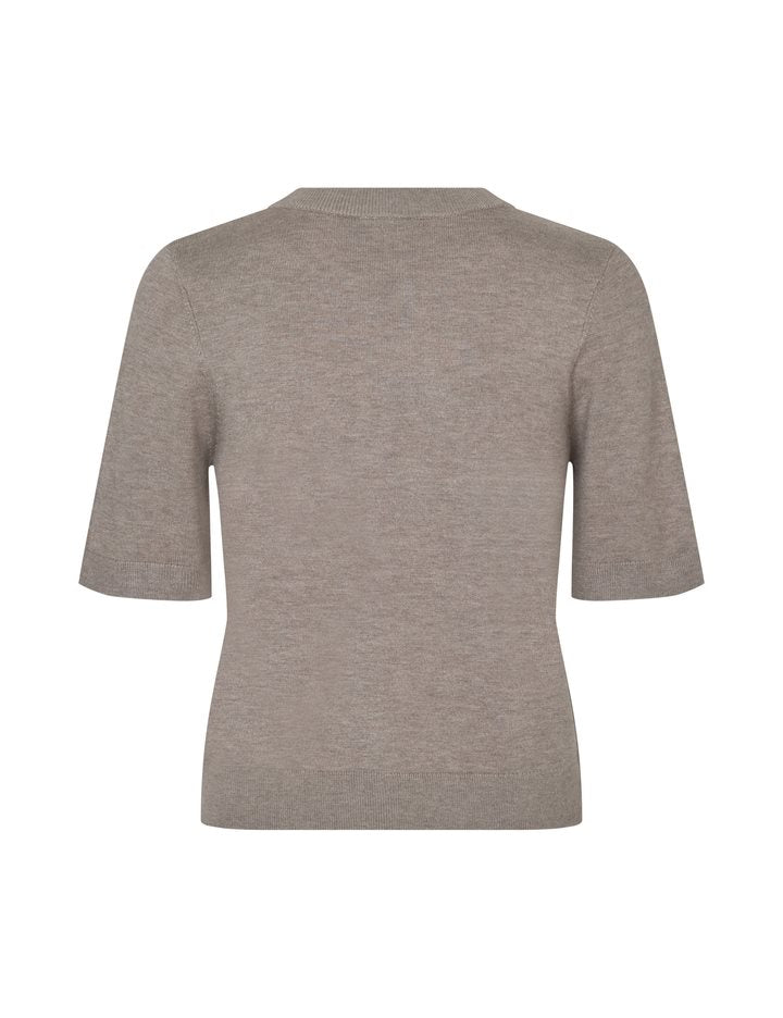 MbyM Carla Short Sleeved Jumper in Fossil