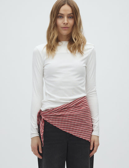 MbyM Red Check Scarf