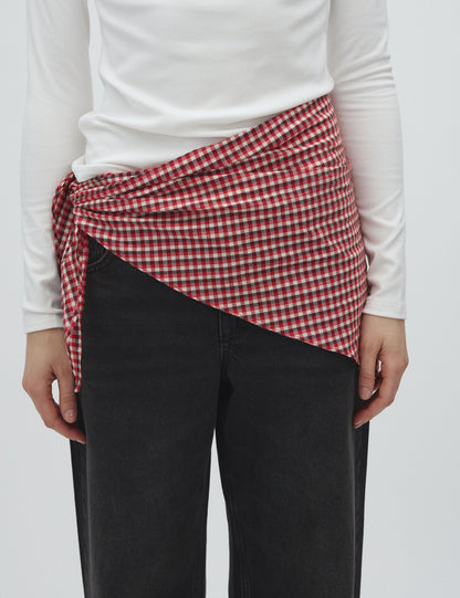 MbyM Red Check Scarf