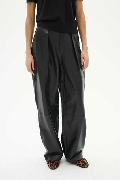InWear Uriya Leather Wide Leg Trouser