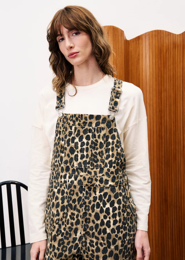 Frnch Morninga Denim Jumpsuit in Leopard
