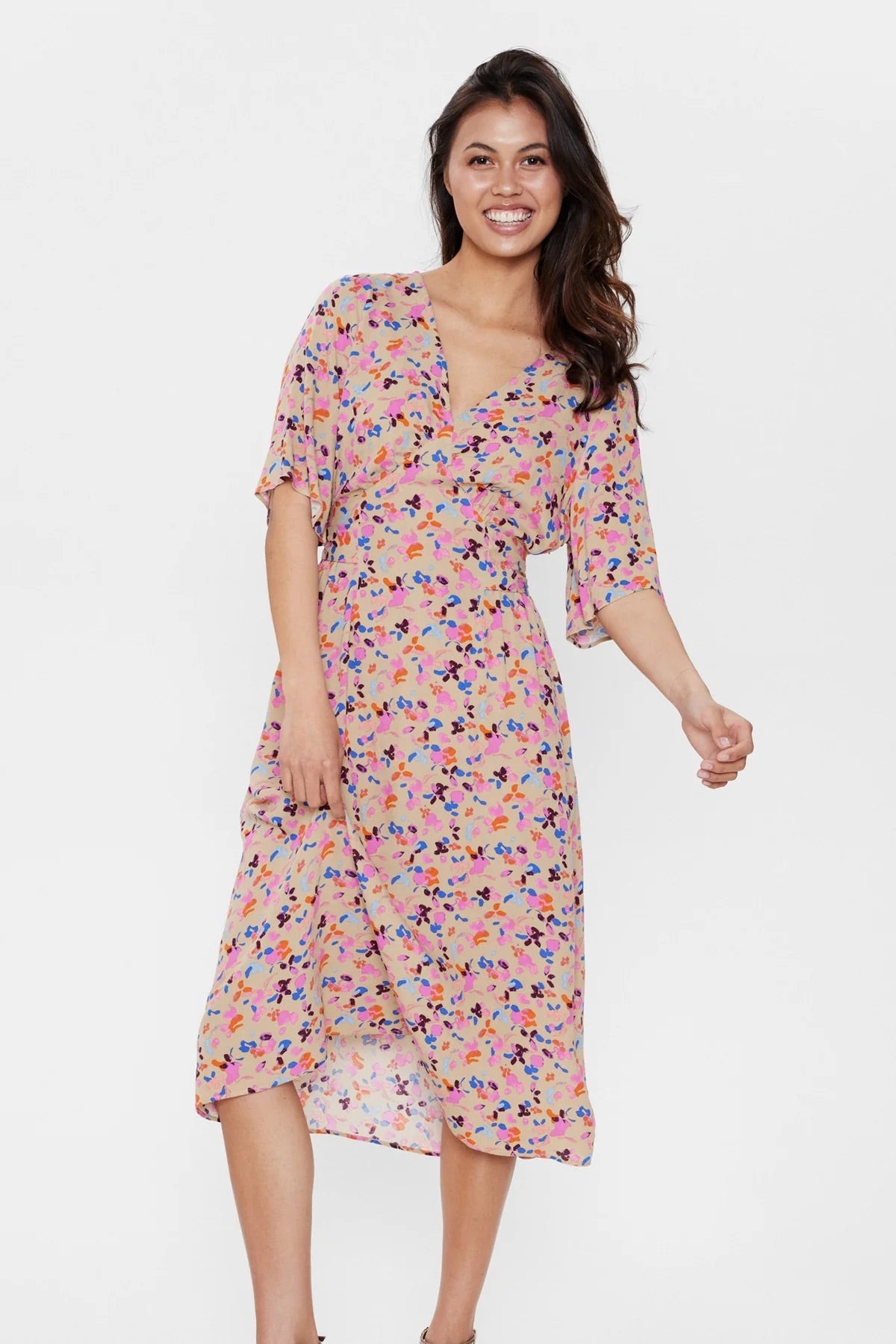 Nümph Nuria Dress in Twill with Bright Petal Print