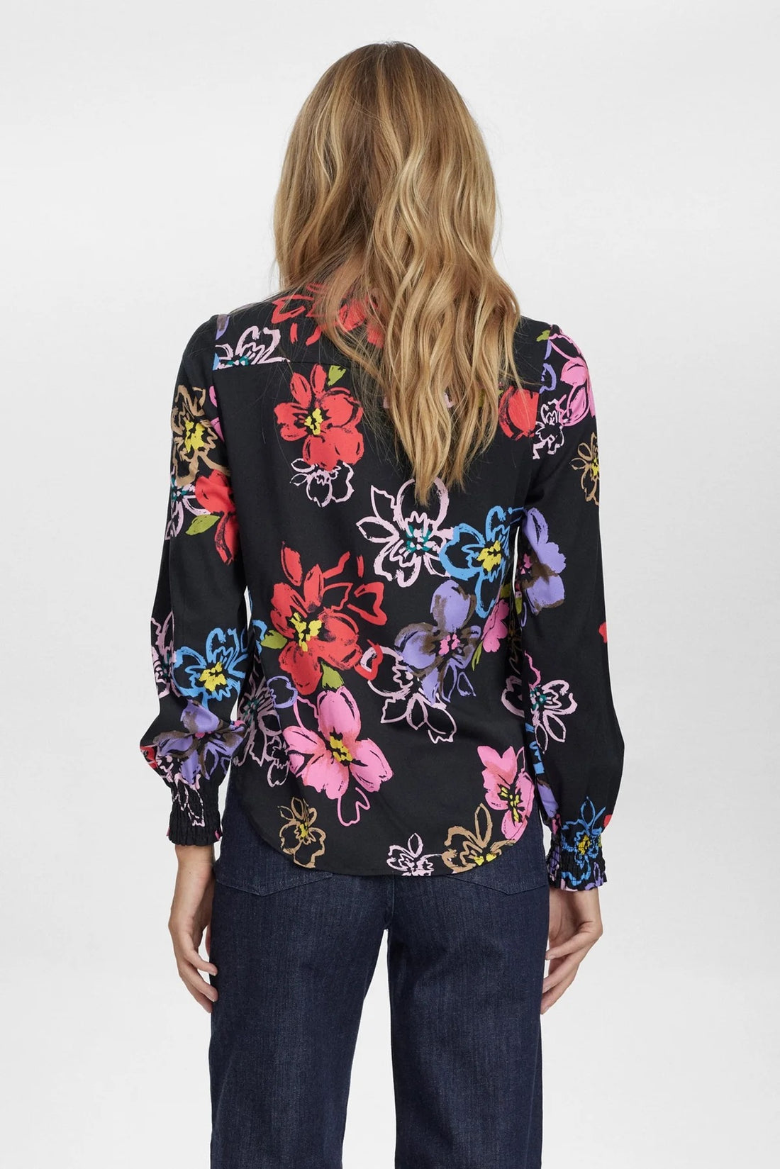 Numph Nuhallie Shirt in Caviar Print