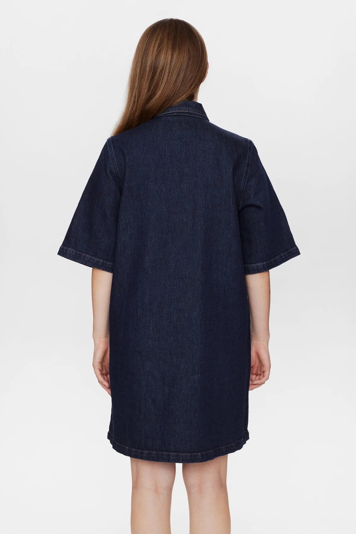 Nümph Nulondon Denim Dress in Dark Blue Wash