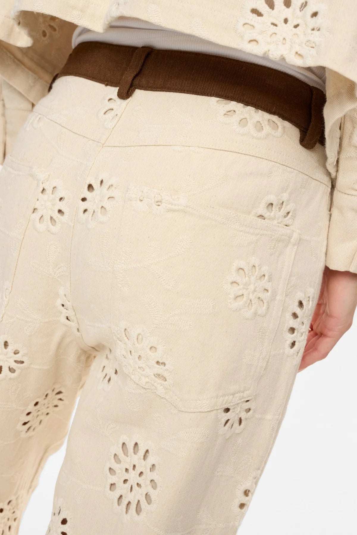 Numph Nuenora Trousers in Cream