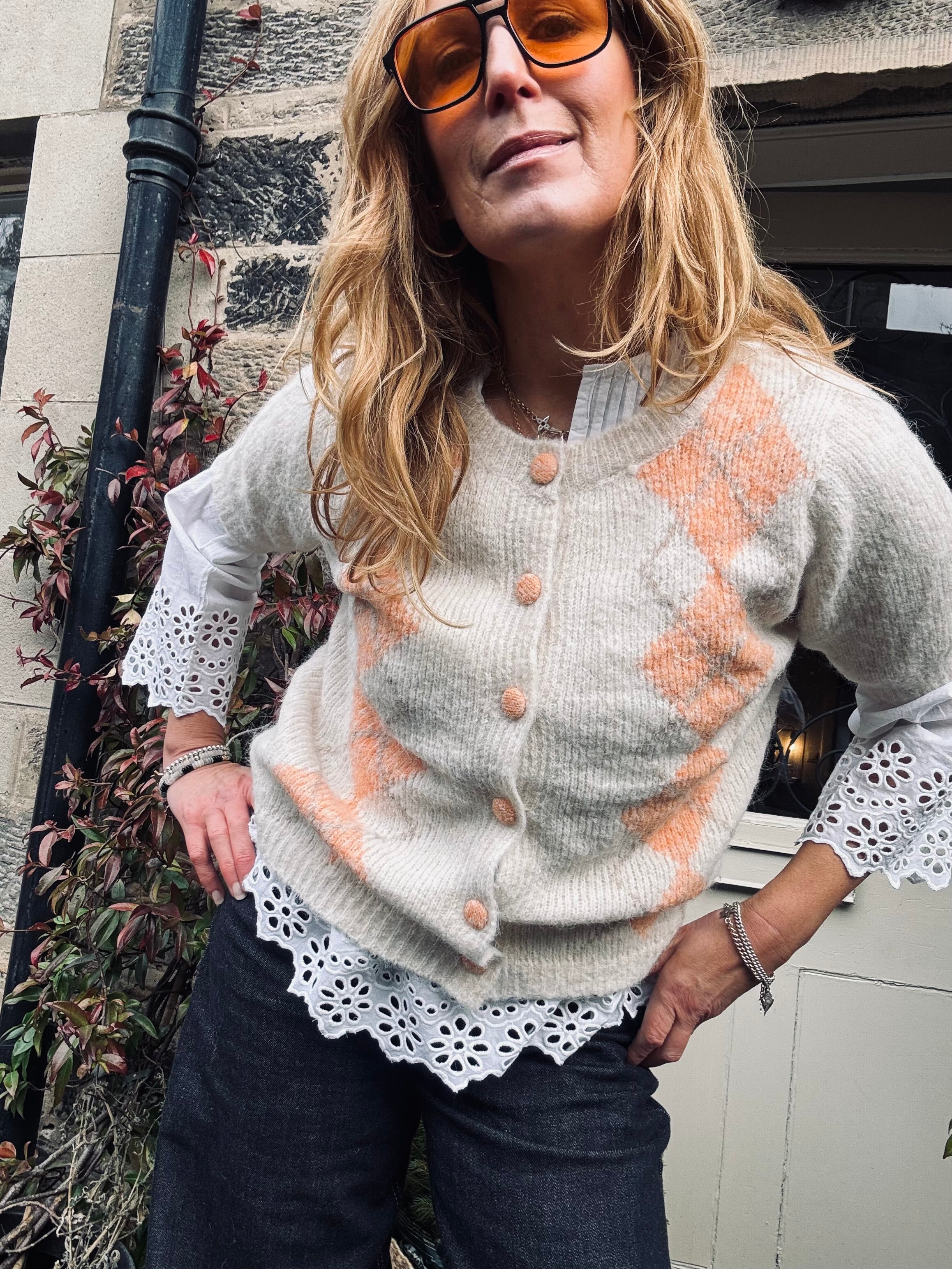 Argyl Spring Vibe Cardigan