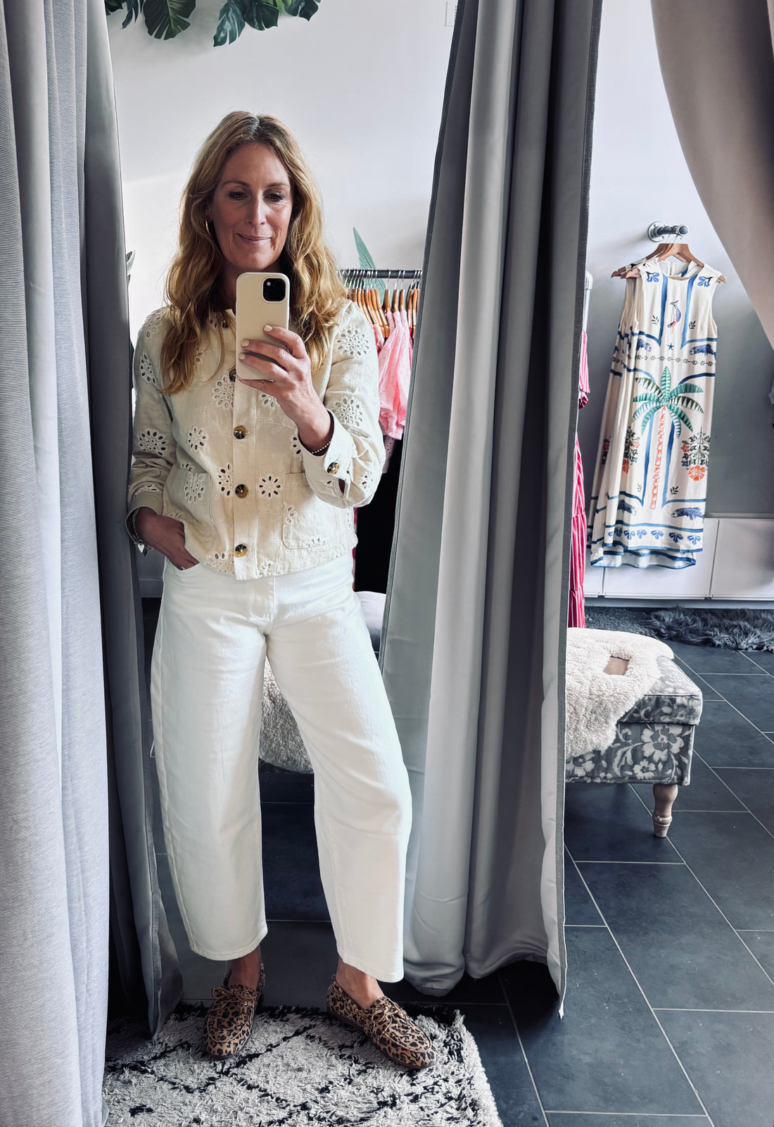 Kate Cream Barrel Jeans