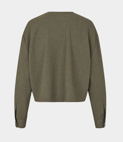 Mbym Caprese Lican Jacket in Deep Green