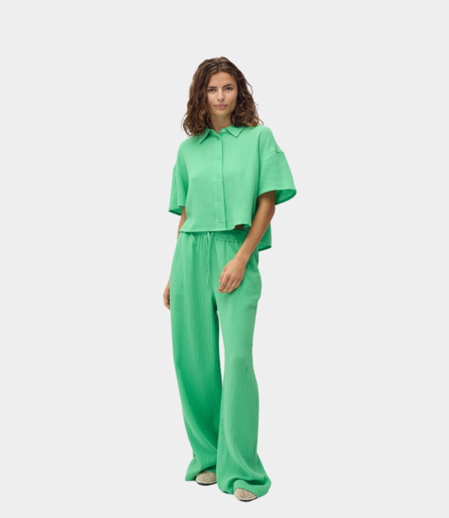 MbyM Emele Seersucker Shirt in Green Bouquet